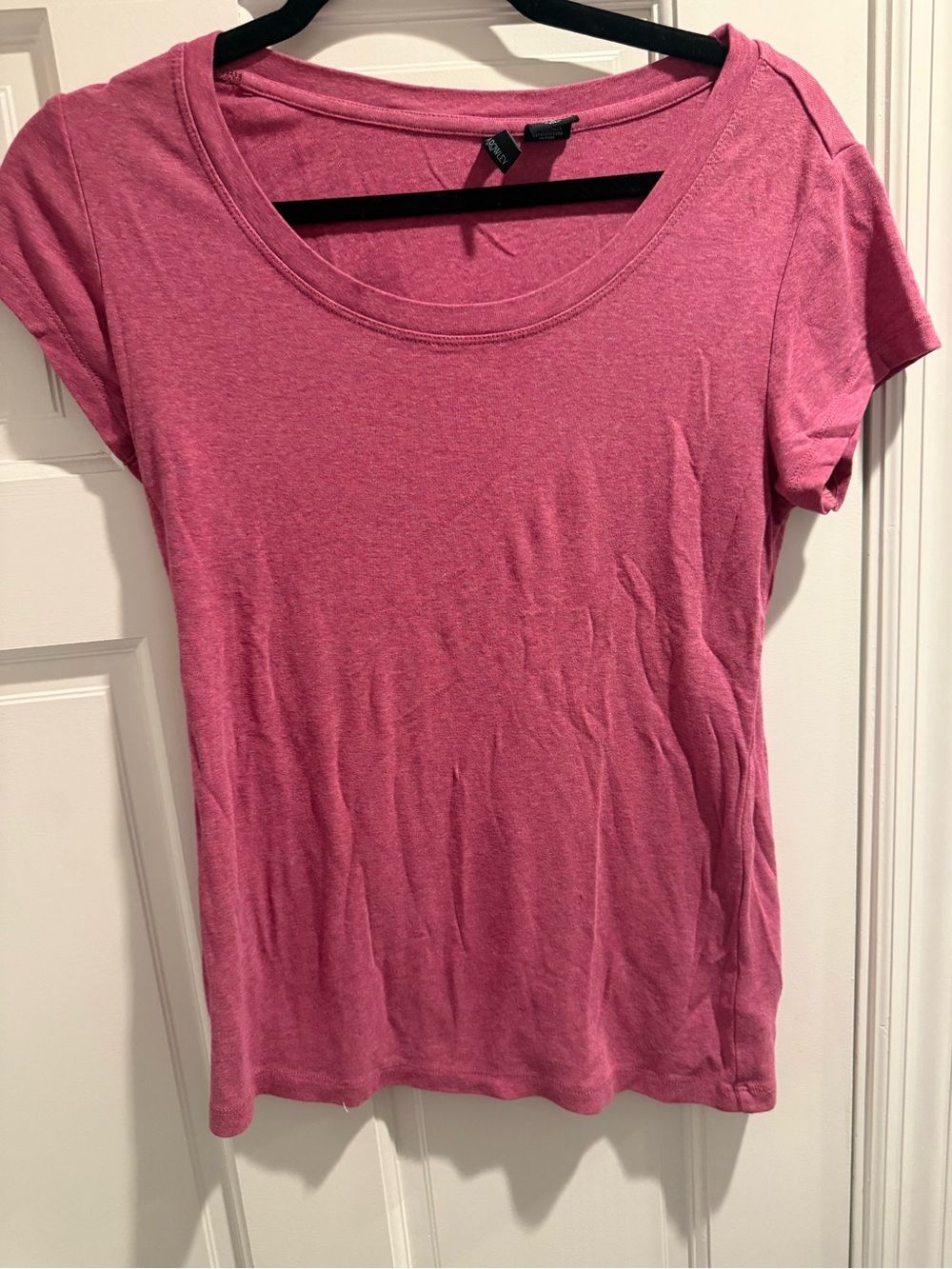Cynthia Rowley Scoop Neck Short Sleeve Tee - Rose Pink